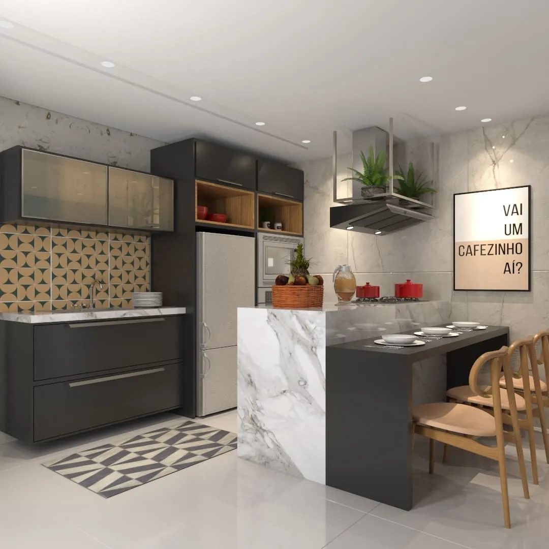 Projeto de casa térrea com 89,19 m², 1 suíte, 3 quartos, vagas de garagem, 2 banheiros e área gourmet. Ideal para lote de 6x25m. Disponível no site Solidar Projetos.