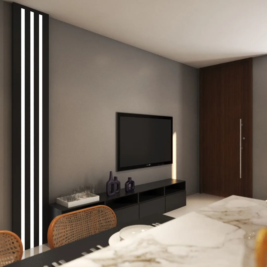 Projeto de casa térrea com 89,19 m², 1 suíte, 3 quartos, vagas de garagem, 2 banheiros e área gourmet. Ideal para lote de 6x25m. Disponível no site Solidar Projetos.