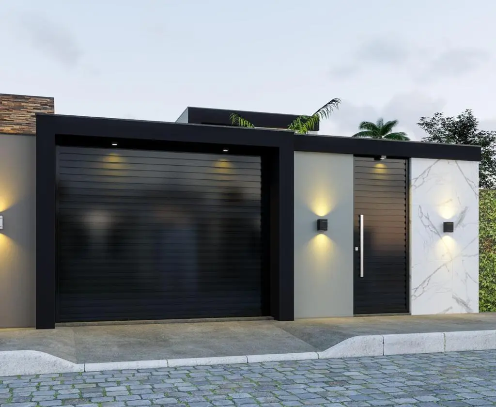 Projeto de casa térrea com 90,87 m² de área construída, suíte, 2 banheiros, 1 vaga de garagem e closet para lote de 6x25 metros