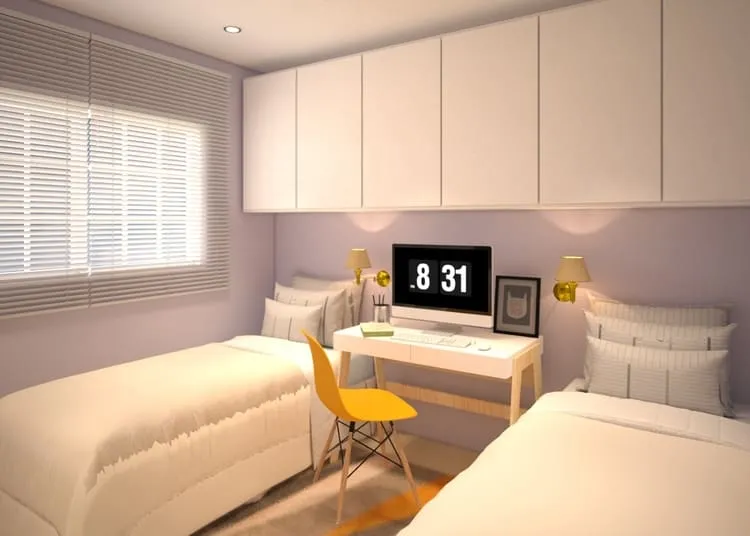 Projeto de sobrado com 203,70 m² de área construída, suíte com closet, 3 quartos, área gourmet, 2 vagas de garagem e 3 banheiros, ideal para lote de 11x25m