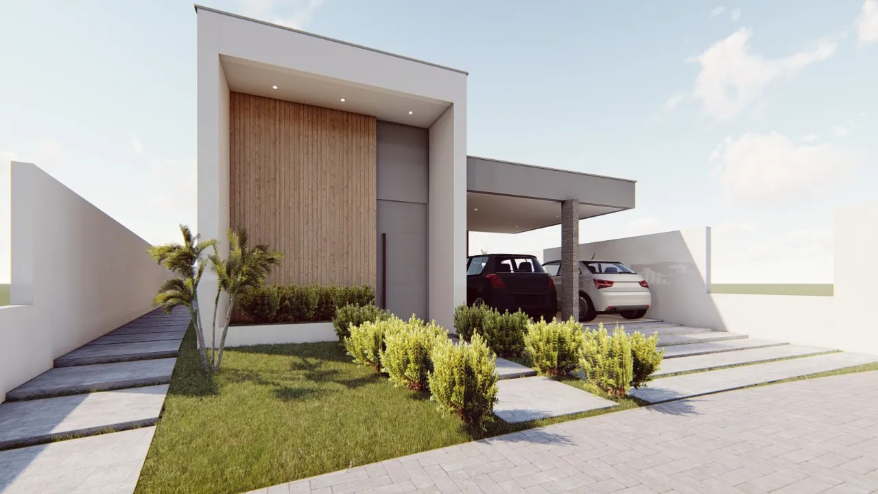 Casa térrea com 195,00 m², 4 suítes (3 com closet e 1 de empregada), 5 banheiros, área gourmet, cozinha com despensa e fachada imponente - Ideal para lote de 18x30m em condomínio fechado