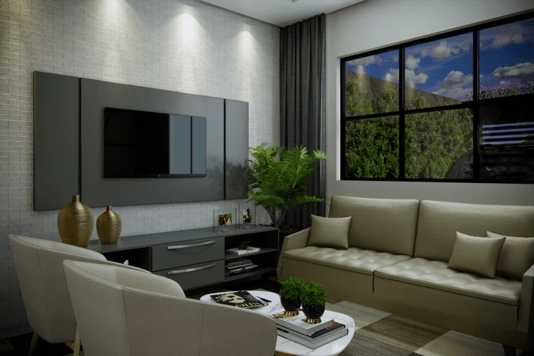 Sobrado moderno com 122,66 m², 3 quartos, 2 suítes (uma com varanda), 3 banheiros, 1 vaga de garagem, área íntima reservada, closet, área gourmet e cozinha integrada com sala - Ideal para lote de 06x20m