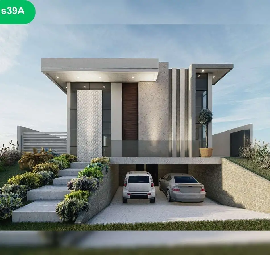 Projeto arquitetônico de casa térrea com subsolo, 224,39m² de área construída, 4 quartos com suítes, piscina, closet, 5 banheiros, garagem para 4 vagas, e espaço gourmet. Ideal para terrenos de 17x30m em condomínio fechado. Disponível em Solidar Projetos.