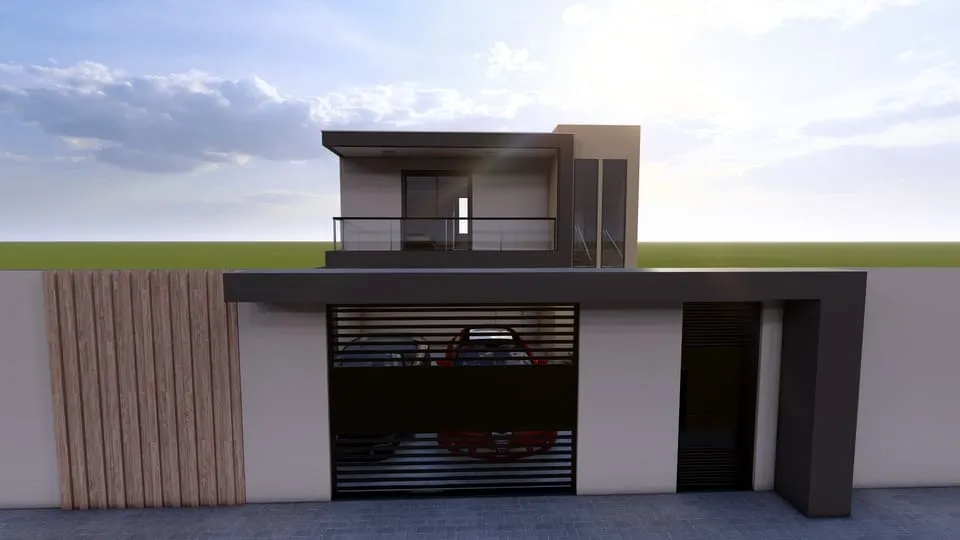 Sobrado com 112,72 m², 2 quartos, suíte com varanda, 2 vagas de garagem, cozinha integrada, espaço gourmet e área nos fundos - Ideal para lote de 10x20m